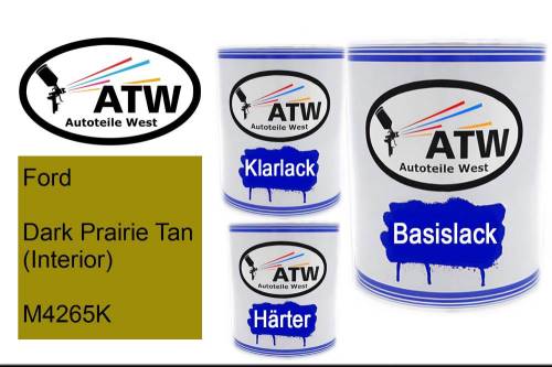 Ford, Dark Prairie Tan (Interior), M4265K: 1L Lackdose + 1L Klarlack + 500ml Härter - Set, von ATW Autoteile West.